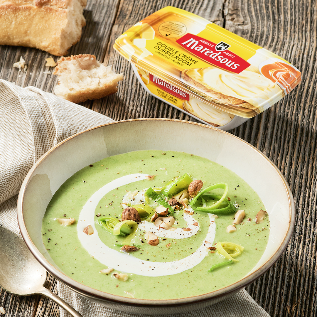 Soupe aux poireaux et au Maredsous® Double Crème